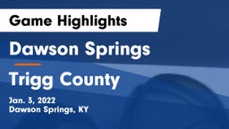 Dawson Springs  vs Trigg County  Game Highlights - Jan. 3, 2022