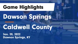 Dawson Springs  vs Caldwell County  Game Highlights - Jan. 20, 2022