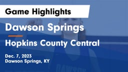 Dawson Springs  vs Hopkins County Central  Game Highlights - Dec. 7, 2023
