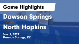 Dawson Springs  vs North Hopkins  Game Highlights - Jan. 2, 2024