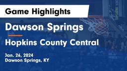 Dawson Springs  vs Hopkins County Central  Game Highlights - Jan. 26, 2024