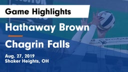 Hathaway Brown  vs Chagrin Falls  Game Highlights - Aug. 27, 2019