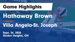 Hathaway Brown  vs Villa Angela-St. Joseph  Game Highlights - Sept. 26, 2020