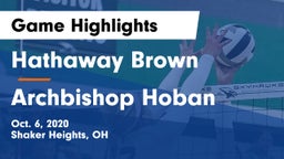 Hathaway Brown  vs Archbishop Hoban  Game Highlights - Oct. 6, 2020