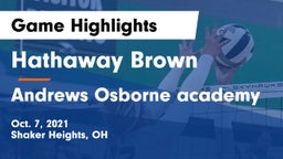 Hathaway Brown  vs Andrews Osborne academy Game Highlights - Oct. 7, 2021