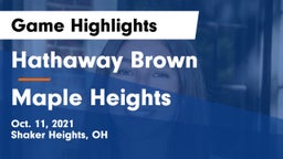 Hathaway Brown  vs Maple Heights  Game Highlights - Oct. 11, 2021