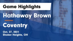 Hathaway Brown  vs Coventry  Game Highlights - Oct. 27, 2021