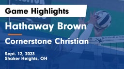 Hathaway Brown  vs Cornerstone Christian Game Highlights - Sept. 12, 2023