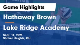 Hathaway Brown  vs Lake Ridge Academy  Game Highlights - Sept. 14, 2023