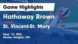 Hathaway Brown  vs St. Vincent-St. Mary  Game Highlights - Sept. 19, 2023