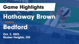 Hathaway Brown  vs Bedford  Game Highlights - Oct. 2, 2023