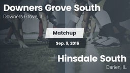 Matchup: Downers Grove South vs. Hinsdale South  2016