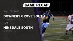 Recap: Downers Grove South  vs. Hinsdale South  2016