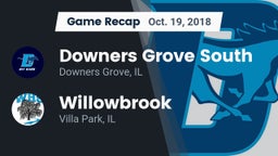 Recap: Downers Grove South  vs. Willowbrook  2018