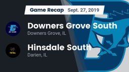 Recap: Downers Grove South  vs. Hinsdale South  2019