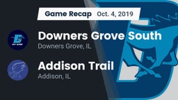 Recap: Downers Grove South  vs. Addison Trail  2019