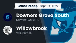 Recap: Downers Grove South  vs. Willowbrook  2022