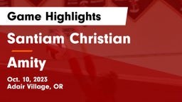 Santiam Christian  vs Amity  Game Highlights - Oct. 10, 2023