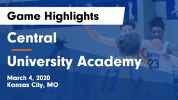 Central   vs University Academy Game Highlights - March 4, 2020