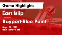 East Islip  vs Bayport-Blue Point Game Highlights - Sept. 21, 2023
