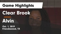 Clear Brook  vs Alvin  Game Highlights - Oct. 1, 2019