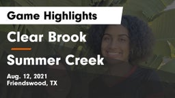 Clear Brook  vs Summer Creek  Game Highlights - Aug. 12, 2021