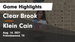 Clear Brook  vs Klein Cain  Game Highlights - Aug. 14, 2021