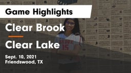 Clear Brook  vs Clear Lake  Game Highlights - Sept. 10, 2021