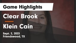 Clear Brook  vs Klein Cain  Game Highlights - Sept. 2, 2023