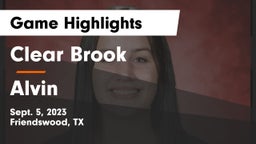 Clear Brook  vs Alvin  Game Highlights - Sept. 5, 2023