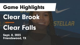 Clear Brook  vs Clear Falls  Game Highlights - Sept. 8, 2023