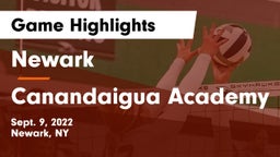 Newark  vs Canandaigua Academy  Game Highlights - Sept. 9, 2022