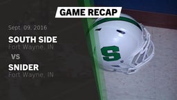 Recap: South Side  vs. Snider  2016