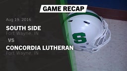 Recap: South Side  vs. Concordia Lutheran  2016