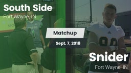 Matchup: South Side High vs. Snider  2018
