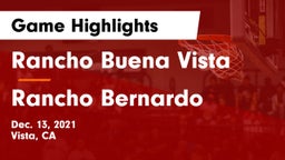 Rancho Buena Vista  vs Rancho Bernardo Game Highlights - Dec. 13, 2021