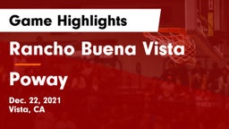 Rancho Buena Vista  vs Poway  Game Highlights - Dec. 22, 2021