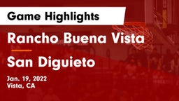 Rancho Buena Vista  vs San Diguieto Game Highlights - Jan. 19, 2022