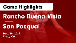 Rancho Buena Vista  vs San Pasqual  Game Highlights - Dec. 10, 2022