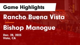 Rancho Buena Vista  vs Bishop Manogue  Game Highlights - Dec. 28, 2023