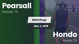 Matchup: Pearsall  vs. Hondo  2018