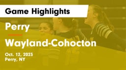 Perry  vs Wayland-Cohocton  Game Highlights - Oct. 12, 2023