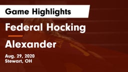Federal Hocking  vs Alexander  Game Highlights - Aug. 29, 2020