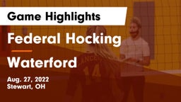 Federal Hocking  vs Waterford  Game Highlights - Aug. 27, 2022