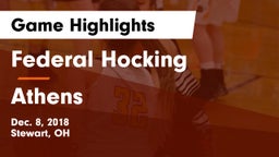 Federal Hocking  vs Athens  Game Highlights - Dec. 8, 2018