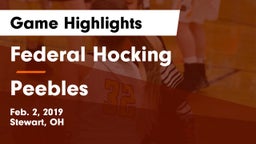 Federal Hocking  vs Peebles  Game Highlights - Feb. 2, 2019