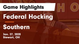 Federal Hocking  vs Southern  Game Highlights - Jan. 27, 2020