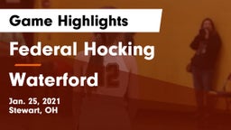 Federal Hocking  vs Waterford  Game Highlights - Jan. 25, 2021