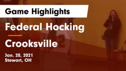 Federal Hocking  vs Crooksville  Game Highlights - Jan. 20, 2021
