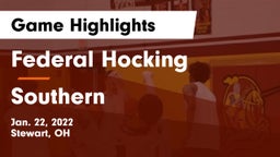 Federal Hocking  vs Southern  Game Highlights - Jan. 22, 2022